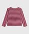 Damen-Streifenshirt "Marinière" aus Baumwolle rot AMARANTE/ MILK