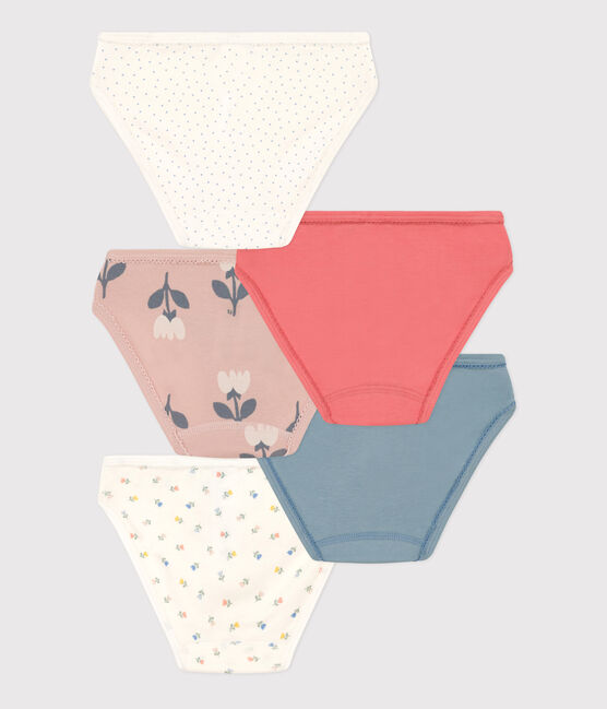 5er-Set Slips aus Baumwolle mit Tulpenmotiv für Mädchen variante 1