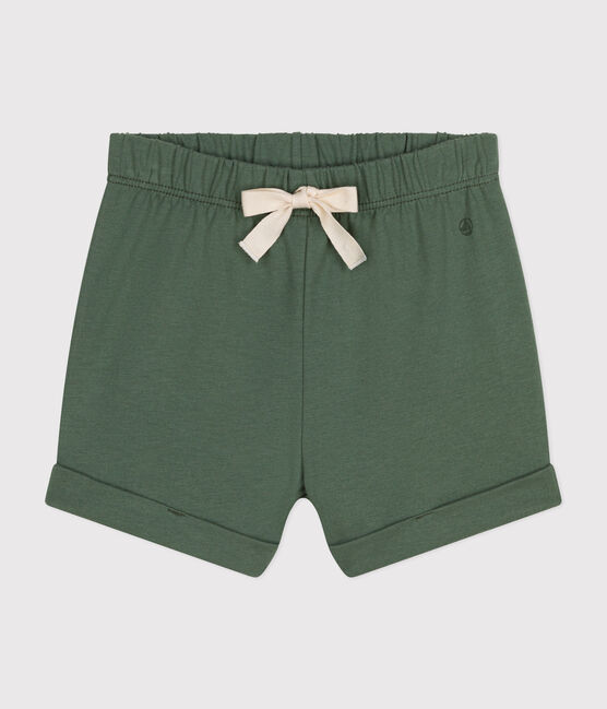 Baby-Shorts aus leichtem Jerseystoff grün CROCO