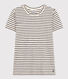 Damen-T-Shirt Le Droit aus Baumwolle, mit Rundhalsausschnitt und Streifen