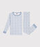 Eng anliegender Kinder-Pyjama aus Baumwolle mit Raketenmotiv weiss MARSHMALLOW/weiss MULTICO