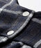 Karierter Baby-Cardigan für Mädchen schwarz CITY/weiss MULTICO