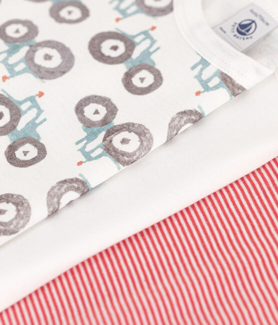 3er-Set kurzärmelige T-Shirts aus Baumwolle mit Trecker-Motiv für Jungen variante 1