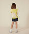 Gestreiftes T-Shirt aus geflammtem Jersey Kinder/Mädchen gelb NECTAR/ AVALANCHE