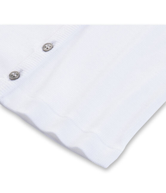 Cardigan für Mädchen uni weiss ECUME