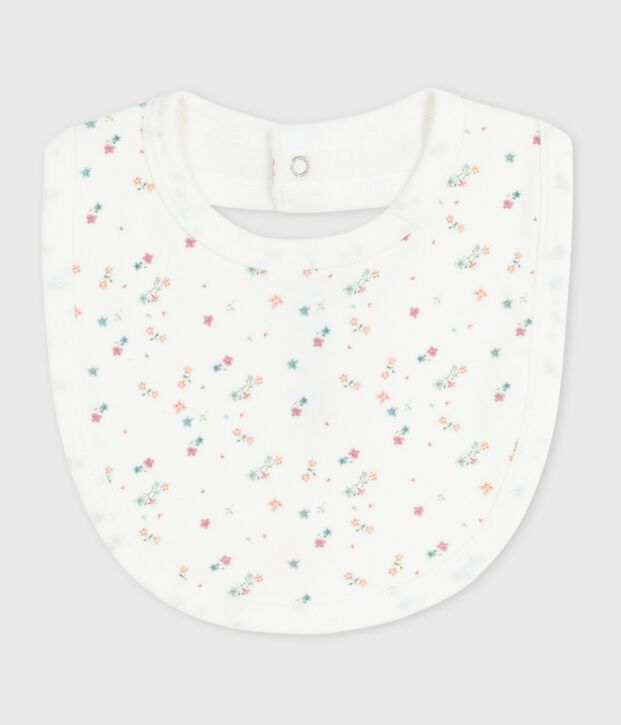 Newborn-L&auml;tzchen aus Baumwolle mit Blumenmotiv weiss/vielfarbig