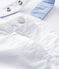 Kurze Baby-Latzhose aus Sergestoff für Jungen weiss ECUME