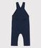 Lange Baby-Latzhose aus dickem Bio-Jersey blau SMOKING