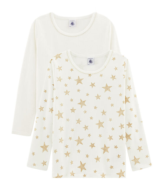 2er-Set langärmlige T-Shirts für kleine Mädchen variante 1
