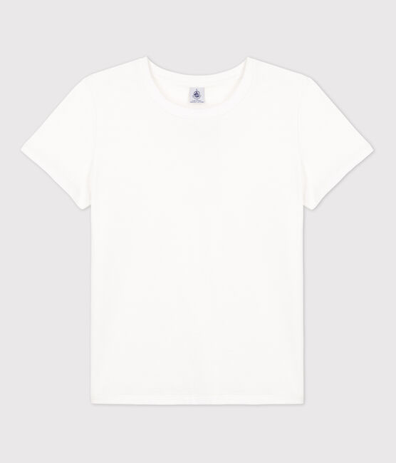 T-Shirt LE DROIT aus Baumwolle mit Rundhalsausschnitt weiss ECUME