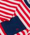 Langärmeliges gestreiftes Baby-T-Shirt aus Jersey rot PEPS/weiss MARSHMALLOW