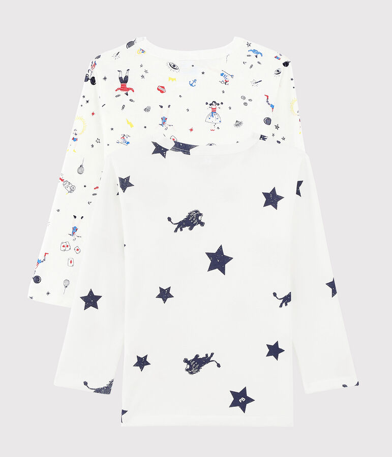 2er-Set lang&auml;rmlige T-Shirts mit festlichem Aufdruck f&uuml;r kleine Jungen vielfarbig