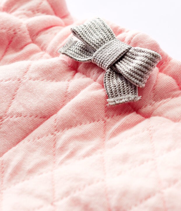 Baby-Hose aus gestepptem Doppeljersey f&uuml;r M&auml;dchen rosa