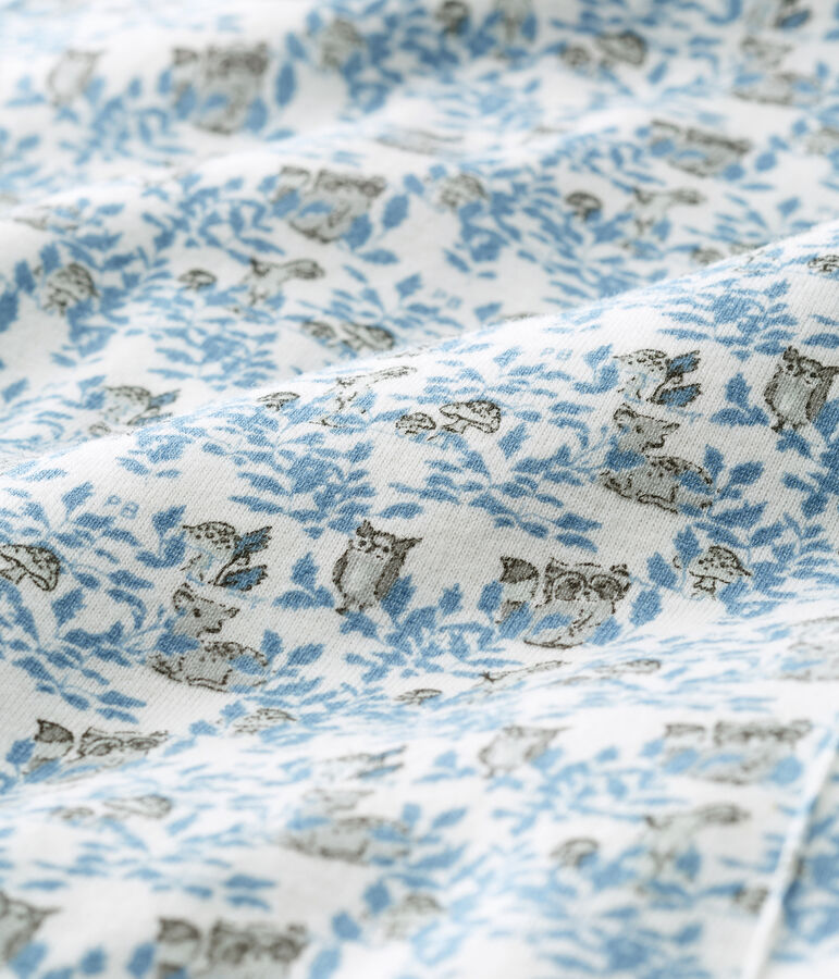 Langer Baby-Overall aus Rippstrick f&uuml;r Jungen weiss/vielfarbig