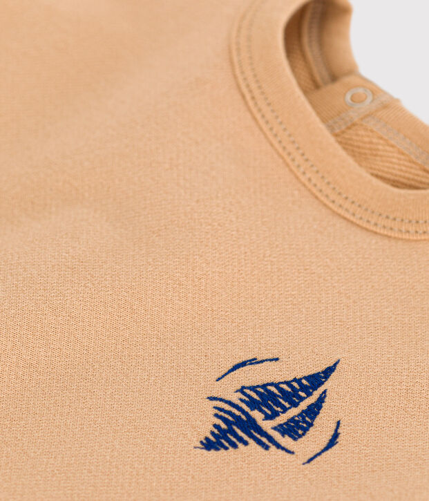 Baby-Langoverall aus Molton beige