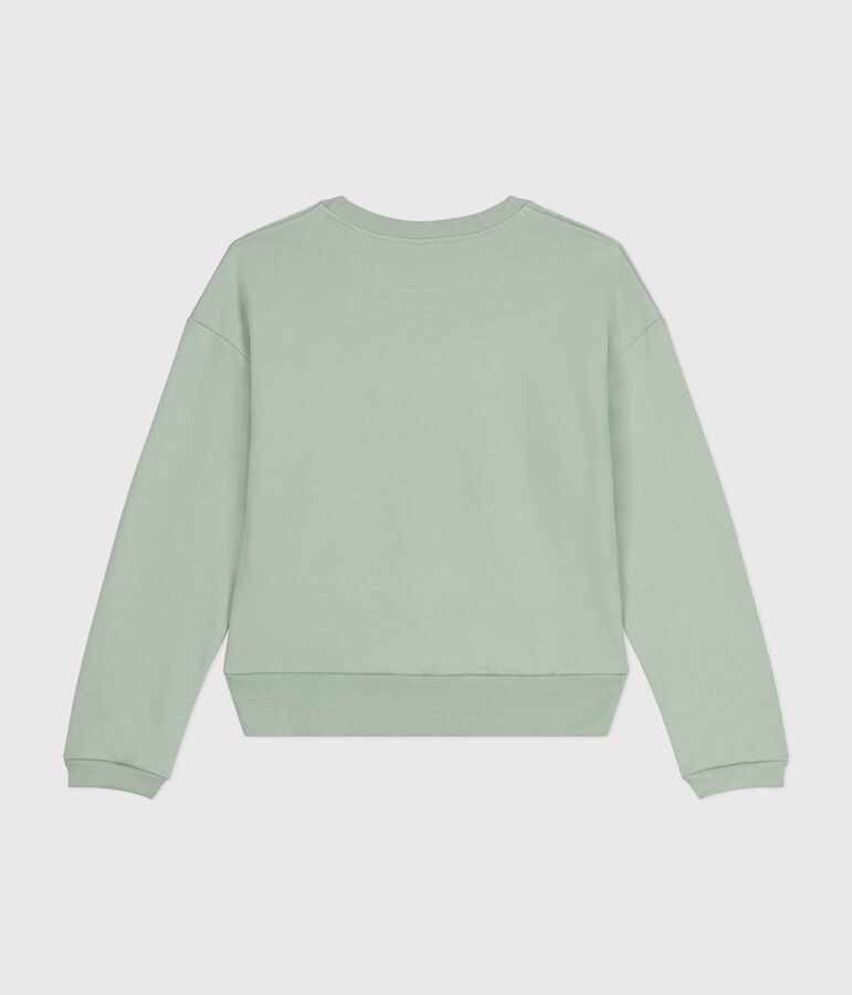 Damen-Sweatshirt aus Molton gr&uuml;n