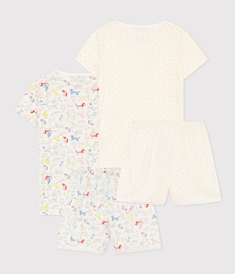 2er-Set Kinder-Kurzpyjamas aus Baumwolle mit Tiermotiv f&uuml;r M&auml;dchen vielfarbig