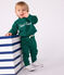 Baby-Hose aus einfarbiger Baumwolle grün EVERGREEN