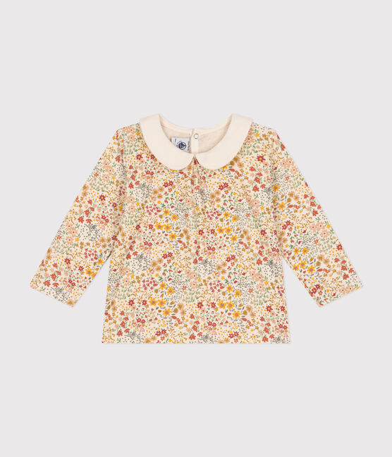 Baby-Bluse mit Kragen aus Baumwolle weiss AVALANCHE/ MULTICO