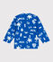 Baby-T-Shirt mit UV-Schutz, Strandmotive blau PORCELANA/ MARSHMALLOW