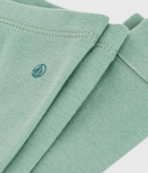 Baby-Leggings aus einfarbiger Baumwolle gr&uuml;n