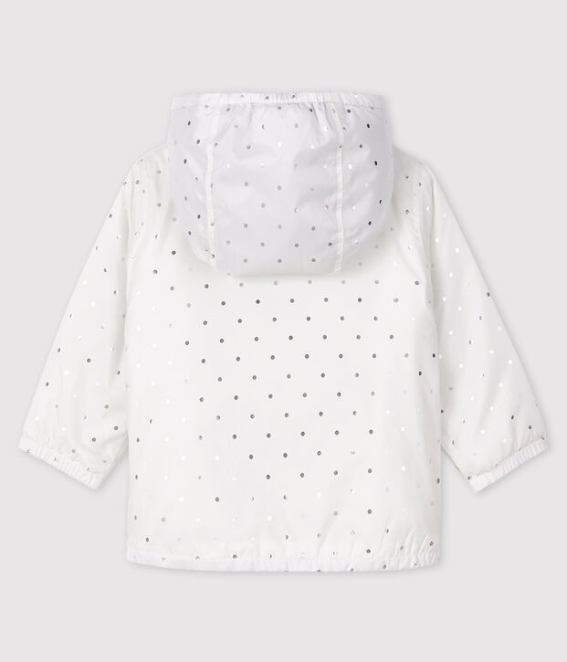 Baby Jacke mit Print f&uuml;r M&auml;dchen/Jungen weiss/grau