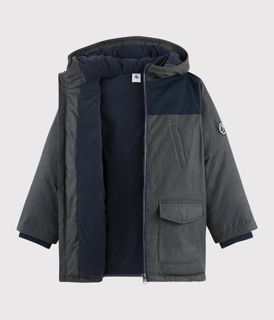 Kinder-Parka aus beschichteter Baumwolle für Jungen grau CITY CHINE