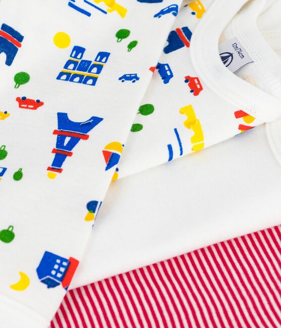 Set langärmeliger Baby-Bodys aus bedruckter Baumwolle variante 1