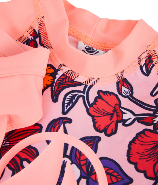 Umweltfreundliches Anti-UV-T-Shirt mit LSF 50+ Kinder Mädchen rosa PATIENCE/weiss MULTICO