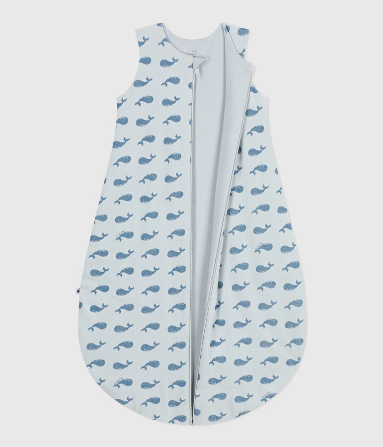 Baby-Schlafsack aus Nicki mit Walmotiv TOG-Wert 3 blau/blau