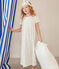 Kinder-Nachthemd zum Verkleiden mit Stirnband aus Baumwolle weiss MARSHMALLOW/weiss MULTICO