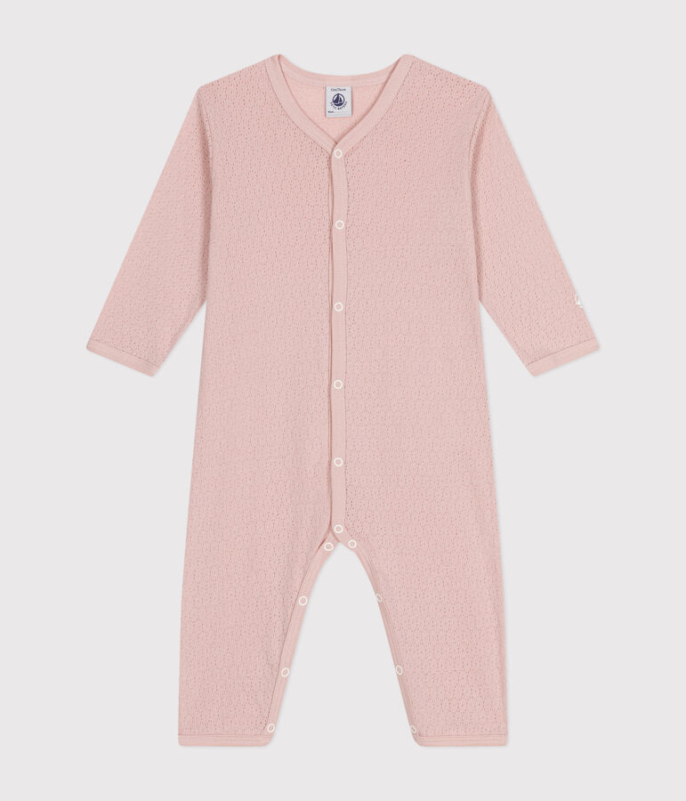 Baby-Pyjama ohne F&uuml;&szlig;e aus Baumwolle rosa