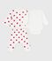 3-teiliges Baby-Set aus Baumwolle mit Herzmotiv weiss MARSHMALLOW/rot TERKUIT