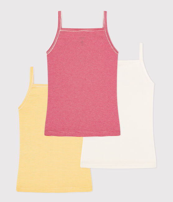 3er-Set Spaghetti-Tops Petit Bateau X Snoopy aus Baumwolle für Mädchen variante 1