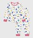Kinder-Pyjama aus Molton mit Paris-Motiven