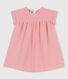 Kurzärmeliges, gestreiftes Babykleid aus Bio-Baumwolle