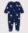Baby-Strampler aus Bio-Baumwolle Tajinebanane x Petit Bateau blau MEDIEVAL/weiss MULTICO
