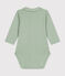 Langärmliger Baby-Body mit Kragen grün HERBIER