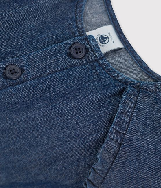 Babykleid aus leichtem Bio-Denim blau DENIM