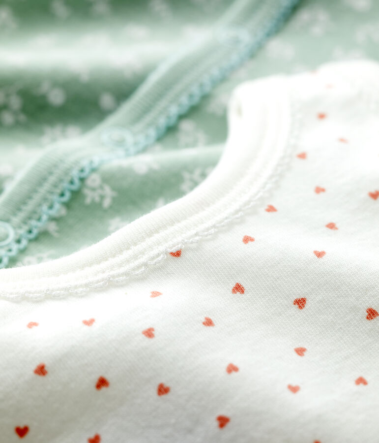 2er-Set kurze Strampler aus Baumwolle vielfarbig