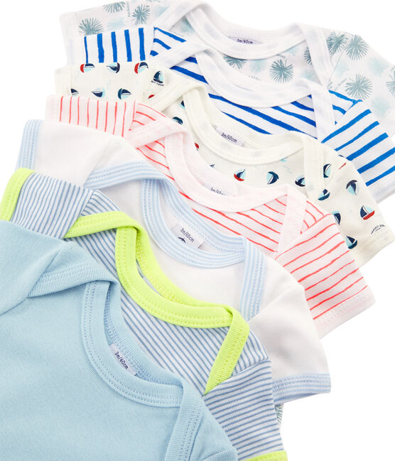 Überraschungsbeutel mit 7 kurzärmeligen Baby-Bodys für Jungen variante 1