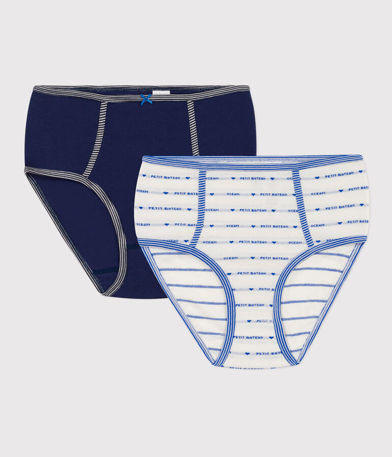 2er-Set Taillenslips aus Baumwolle f&uuml;r Damen vielfarbig