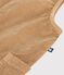 Langer Baby-Overall aus einfarbigem Feincord LATTE