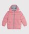 Einfarbige Kinder-Winterjacke rosa