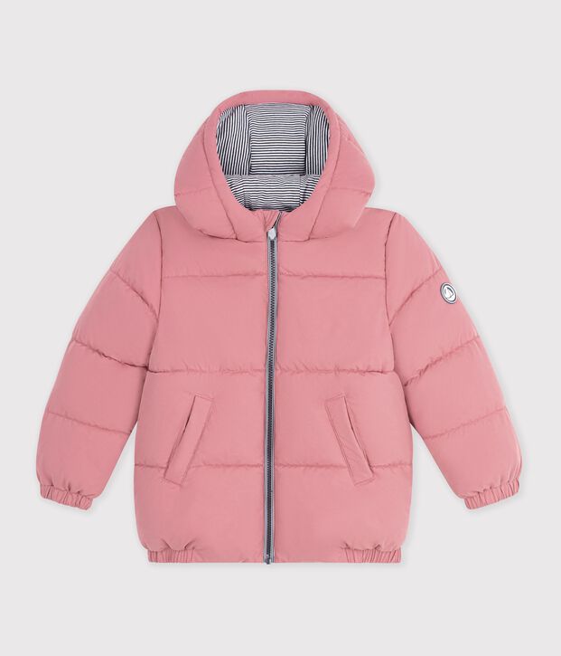 Einfarbige Kinder-Winterjacke rosa