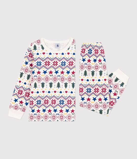 Kinder-Pyjama aus Molton mit Weihnachts-Motiv MILK/ MULTICO