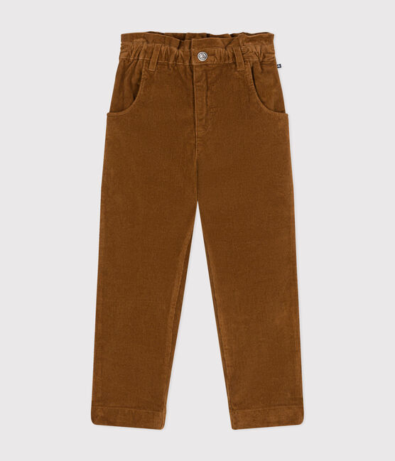 Kinder-Hose aus Fein-Cord für Mädchen braun CUIVRE