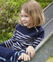 Kinderpullover aus Wolle und Baumwolle Mädchen / Jungen blau SMOKING/weiss MARSHMALLOW