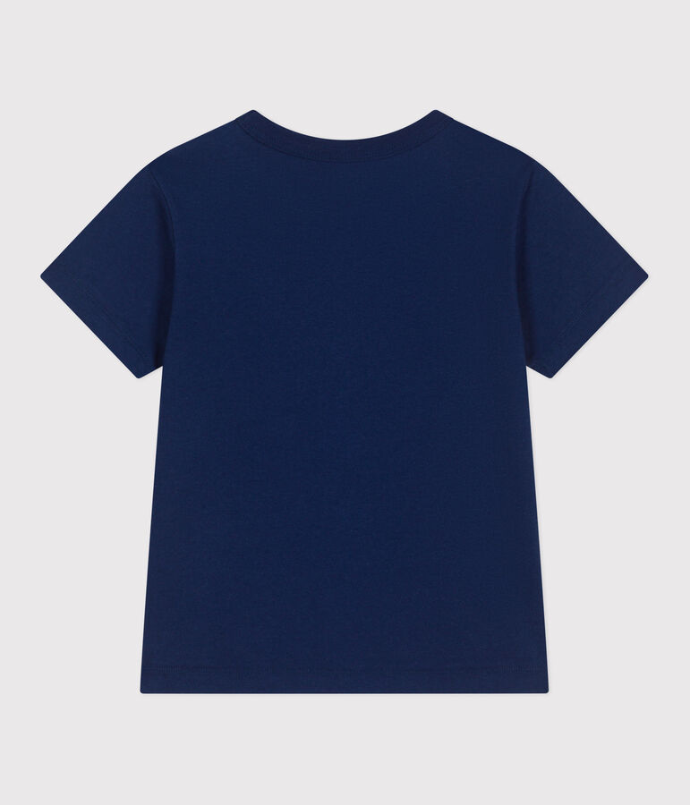 Kurz&auml;rmeliges Kinder-T-Shirt aus bedruckter Baumwolle blau