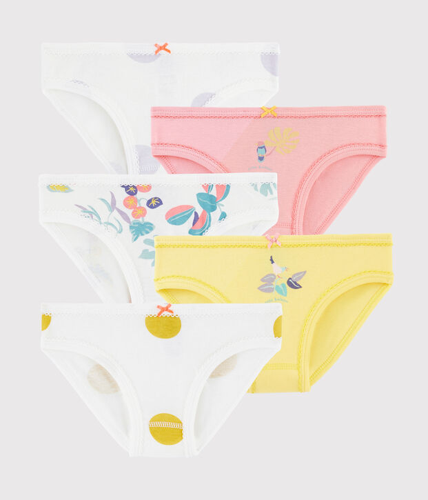 Set mit 5 Unterhosen mit Dschungel-Print f&uuml;r kleine M&auml;dchen vielfarbig